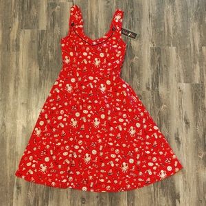 Voodoo Vixen Red Nautical Dress